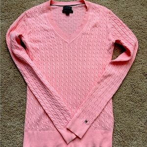 Peach v-neck sweater NWOT